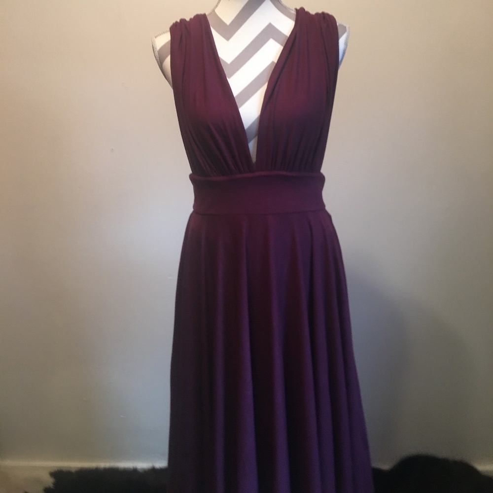 Black and White Reversal Halter dress